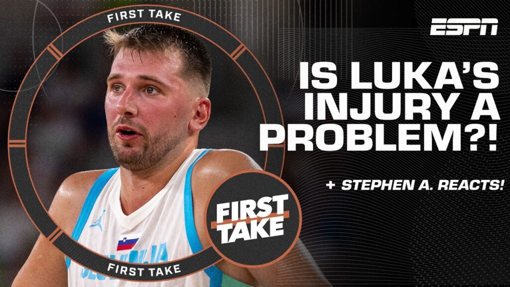Stephen A. reacts to Luka Doncic’s INJURY playing on the Slovenian National Team 👀