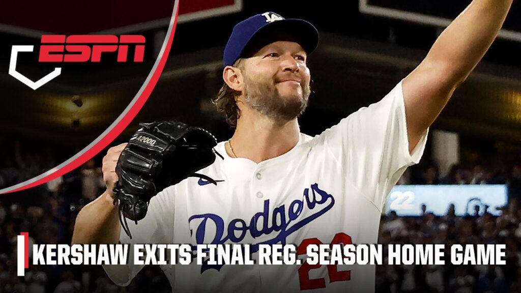 Clayton Kershaw receives standing ovation exiting final regular-season home game 👏
