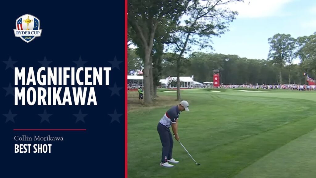 Collin Morikawa Hits Stunning Approach Around the Trees | 2025 Ryder Cup