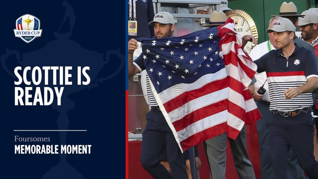 Scottie Scheffler Makes His First Tee Walk | 2025 Ryder Cup Scottie Scheffler Makes His First Tee Walk | 2025 Ryder Cup