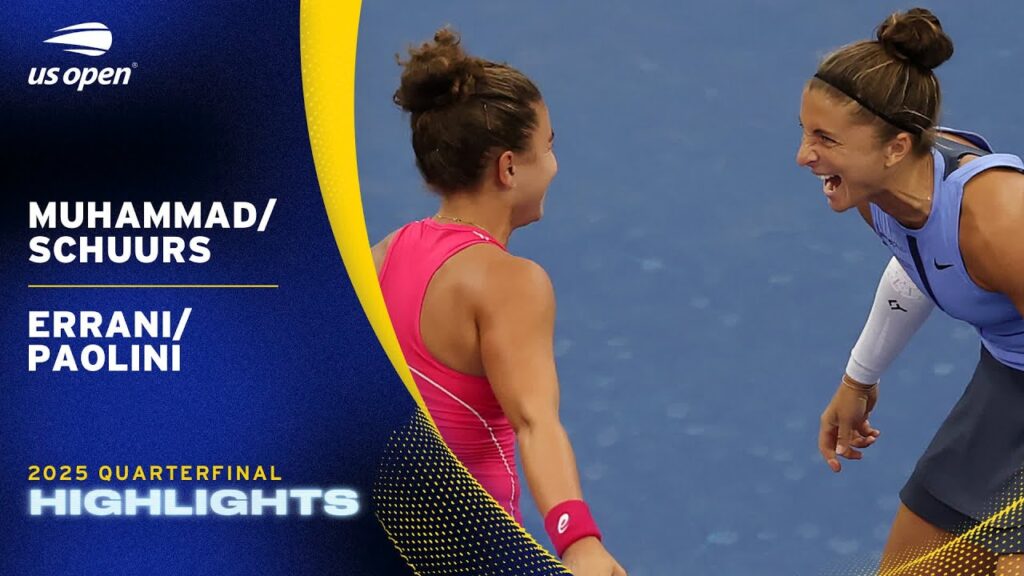 Muhammad/Schuurs vs. Errani/Paolini Highlights | 2025 US Open Quarterfinal