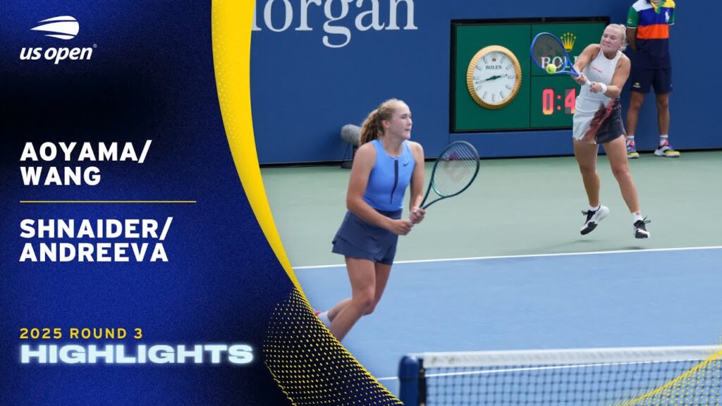 Aoyama/Wang vs. Shnaider/Andreeva Highlights | 2025 US Open Round 3 Aoyama/Wang vs. Shnaider/Andreeva Highlights | 2025 US Open Round 3