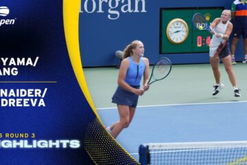 Aoyama/Wang vs. Shnaider/Andreeva Highlights | 2025 US Open Round 3