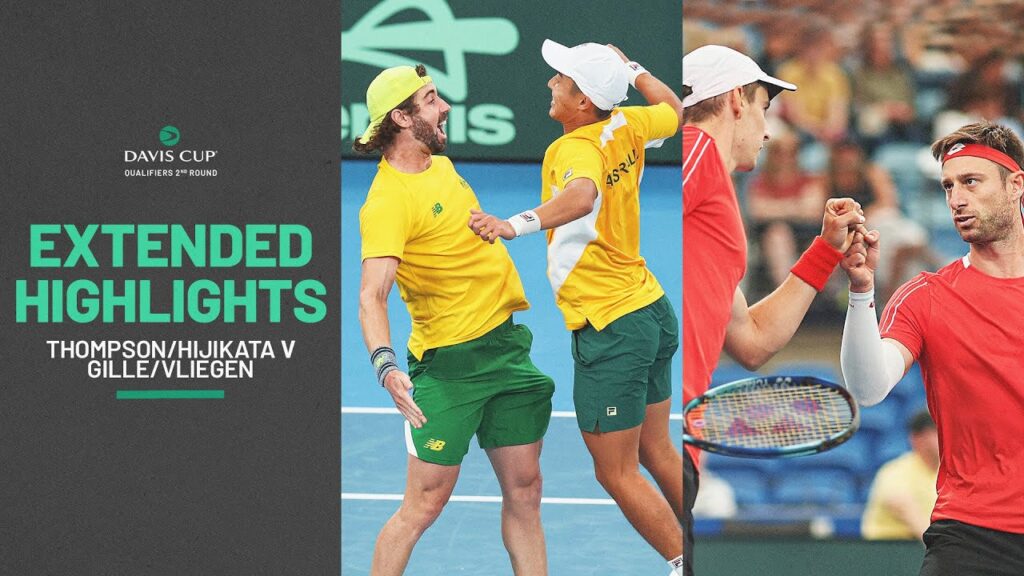 Jordan Thompson/Rinky Hijikata v Sander Gille/ Joran Vliegen Extended Highlights Aus v Bel Davis Cup