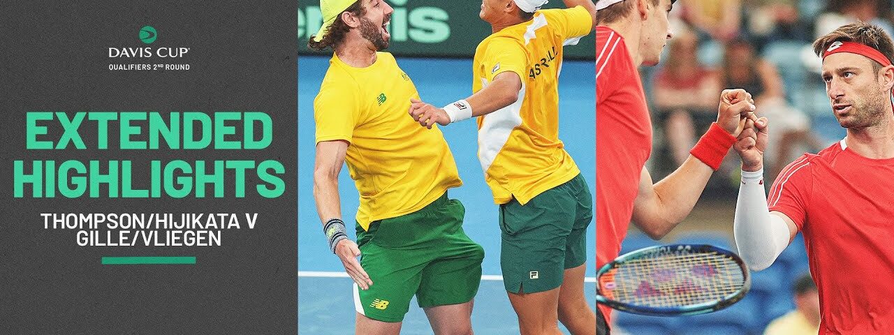 Jordan Thompson/Rinky Hijikata v Sander Gille/ Joran Vliegen Extended Highlights Aus v Bel Davis Cup