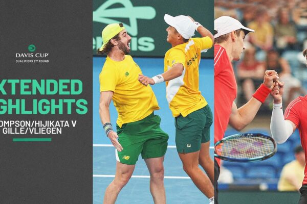 Jordan Thompson/Rinky Hijikata v Sander Gille/ Joran Vliegen Extended Highlights Aus v Bel Davis Cup