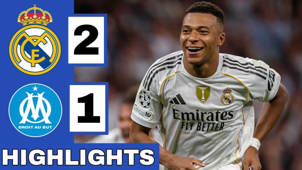 ⚪️Real Madrid vs Marseille (2-1) Extended HIGHLIGHTS | UEFA Champions League