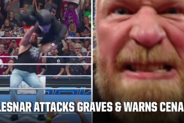 Brock Lesnar hits Corey Graves with 2 F-5s & sends warning to John Cena