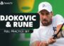 Novak Djokovic & Holger Rune high-Quality Practice Set In FULL! | Shanghai 2025