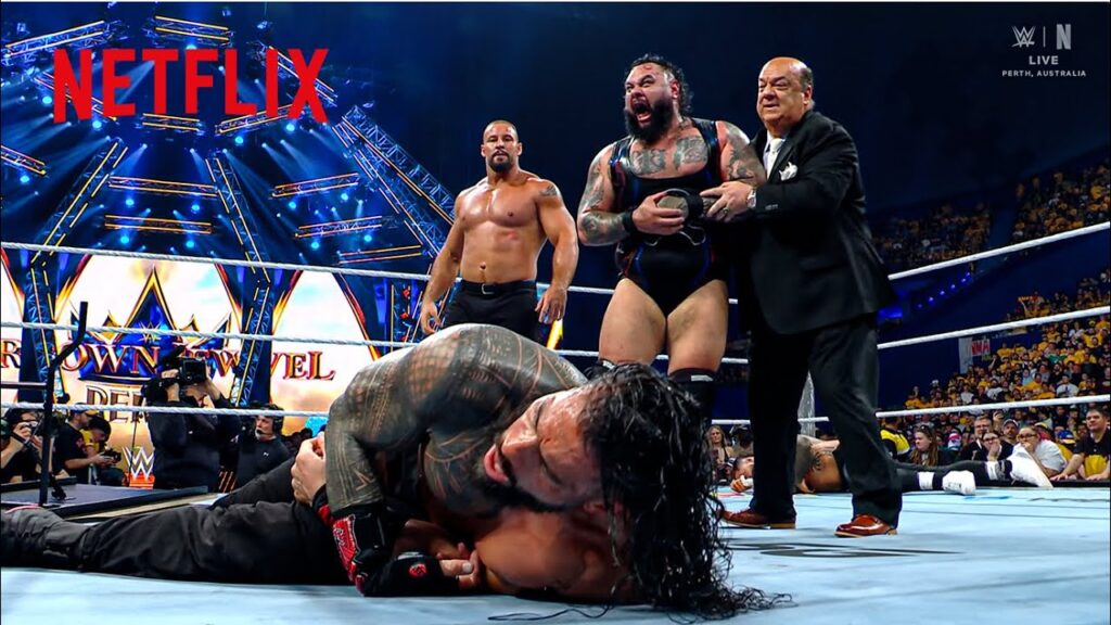 Bronson Reed defeats Roman Reigns after Usos mistakenly take out OTC | WWE Crown Jewel
