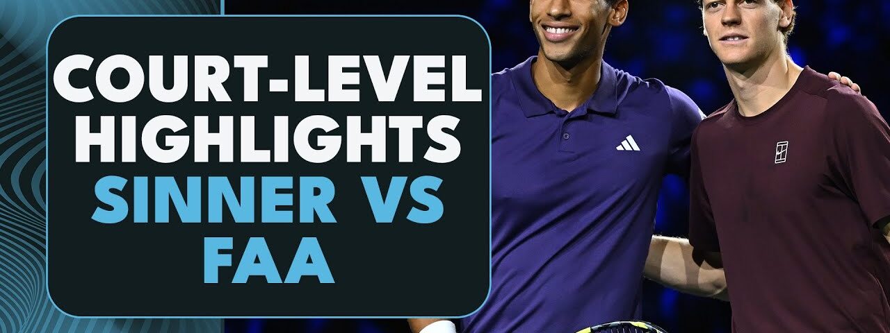 Jannik Sinner vs Felix Auger-Aliassime Court-Level Highlights 🥵 | Nitto ATP Finals 2025 Highlights