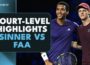 Jannik Sinner vs Felix Auger-Aliassime Court-Level Highlights 🥵 | Nitto ATP Finals 2025 Highlights