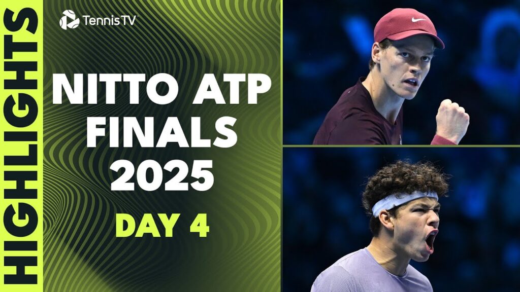 Sinner vs Zverev; Shelton vs Auger-Aliassime | Nitto ATP Finals 2025 Highlights Day 4