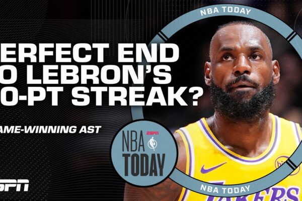 ‘A LeBron we have NEVER SEEN BEFORE’ 🗣️ Reaction to James’ game-winning AST vs. Raptors