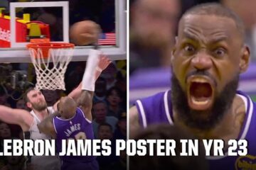 LeBron James lets Luke Kornet HEAR IT after a MASSIVE poster